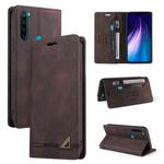 For Xiaomi Redmi Note 8 Skin Feel Anti-theft Brush Horizontal Flip Leather Case with Holder & Card Slots & Wallet(Brown)