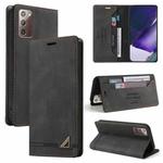 For Samsung Galaxy Note20 Skin Feel Anti-theft Brush Horizontal Flip Leather Case with Holder & Card Slots & Wallet(Black)