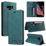 For Samsung Galaxy Note9 Skin Feel Anti-theft Brush Horizontal Flip Leather Case with Holder & Card Slots & Wallet(Blue)