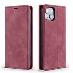 For iPhone 13 Pro Skin Feel Dream Series Horizontal Flip Leather Case with Holder & Card Slots & Wallet (Wine Red)