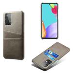 For Samsung Galaxy A52 5G Calf Texture PC + PU Leather Back Cover Shockproof Case with Dual Card Slots(Black)