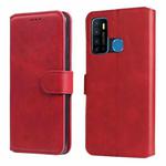 For Infinix Hot 9 Classic Calf Texture PU + TPU Horizontal Flip Leather Case with Holder & Card Slots & Wallet(Red)