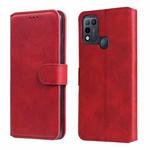 For Infinix Hot 10 Play Classic Calf Texture PU + TPU Horizontal Flip Leather Case with Holder & Card Slots & Wallet(Red)