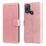 For Infinix Hot 10 Play Classic Calf Texture PU + TPU Horizontal Flip Leather Case with Holder & Card Slots & Wallet(Rose Gold)