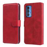 For Motorola Moto Edge 20 Pro Classic Calf Texture PU + TPU Horizontal Flip Leather Case with Holder & Card Slots & Wallet(Red)