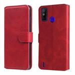 For Tecno Spark 6 Go Classic Calf Texture PU + TPU Horizontal Flip Leather Case with Holder & Card Slots & Wallet(Red)