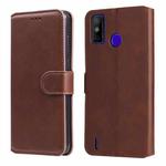 For Tecno Spark 6 Go Classic Calf Texture PU + TPU Horizontal Flip Leather Case with Holder & Card Slots & Wallet(Brown)