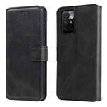 For Xiaomi Redmi 10 Classic Calf Texture PU + TPU Horizontal Flip Leather Case with Holder & Card Slots & Wallet(Black)