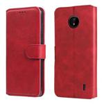 For Nokia C10 / C20 Classic Calf Texture PU + TPU Horizontal Flip Leather Case with Holder & Card Slots & Wallet(Red)