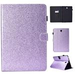 For Galaxy Tab S4 10.5 T830 Varnish Glitter Powder Horizontal Flip Leather Case with Holder & Card Slot(Purple)