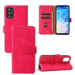 For Doogee N40 Pro Solid Color Skin Feel Magnetic Buckle Horizontal Flip PU Leather Case with Holder & Card Slots & Wallet(Rose Gold)