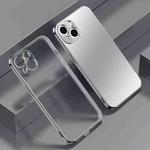 For iPhone 13 Electroplated Edge Frosted TPU Shockproof Case(Silver)