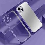 For iPhone 13 Electroplated Edge Frosted TPU Shockproof Case(Purple)
