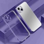 For iPhone 13 Pro Max Electroplated Edge Frosted TPU Shockproof Case (Purple)