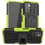 For Xiaomi Redmi 10 Tire Texture Shockproof TPU+PC Protective Case with Holder(Green)