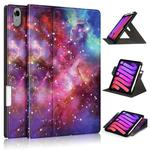 For iPad mini 6 Painted Pattern Voltage Horizontal Flip PU Leather Tablet Case with Rotating Holder & Pen Slot & Sleep / Wake-up Function(Milky Way)
