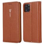 For iPhone 11 Pro GEBEI PU+TPU Horizontal Flip Protective Case with Holder & Card Slots(Brown)