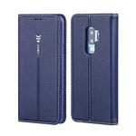 For Galaxy S9 GEBEI PU+TPU Horizontal Flip Protective Case with Holder & Card Slots(Blue)