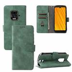 For Doogee S59 / S59 Pro Solid Color Skin Feel Magnetic Buckle Horizontal Flip Calf Texture PU Leather Case with Holder & Card Slots & Wallet(Green)