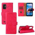 For UMIDIGI Bison Pro Solid Color Skin Feel Magnetic Buckle Horizontal Flip Calf Texture PU Leather Case with Holder & Card Slots & Wallet(Rose Red)