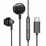 JOYROOM JR-EC03 Type-C Semi-in-ear Wired Control Earphone with Mic, Cable Length: 1.2m(Black)