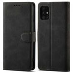 For Samsung Galaxy A22 4G Frosted Anti-theft Brush Horizontal Flip Leather Case with Holder & Card Slots & Wallet(Black)