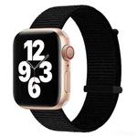 Hook and Loop Fastener Dual Section Watch Band For Apple Watch Series 8&7 41mm / SE 2&6&SE&5&4 40mm / 3&2&1 38mm(Dark Black)