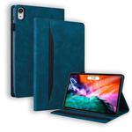 For iPad mini 6 Business Shockproof Horizontal Flip Leather Tablet Case with Holder & Card Slots & Photo Frame & Pen Slot(Blue)
