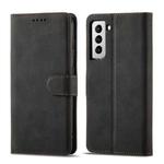 For Samsung Galaxy S21 5G Frosted Anti-theft Brush Horizontal Flip Leather Case with Holder & Card Slots & Wallet(Black)