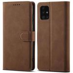 For Samsung Galaxy Note20 Ultra Frosted Anti-theft Brush Horizontal Flip Leather Case with Holder & Card Slots & Wallet(Coffee)