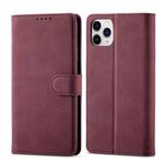 Frosted Anti-theft Brush Horizontal Flip Leather Case with Holder & Card Slots & Wallet For iPhone 11 Pro(Wine Red)