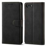 Frosted Anti-theft Brush Horizontal Flip Leather Case with Holder & Card Slots & Wallet For iPhone 8 Plus & 7 Plus(Black)