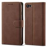 Frosted Anti-theft Brush Horizontal Flip Leather Case with Holder & Card Slots & Wallet For iPhone 8 Plus & 7 Plus(Coffee)