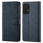 For Samsung Galaxy A72 5G/4G Frosted Anti-theft Brush Horizontal Flip Leather Case with Holder & Card Slots & Wallet(Dark Blue)