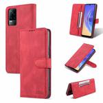 For vivo V21e 4G / Y73 2021 AZNS Dream II Skin Feel PU+TPU Horizontal Flip Leather Case with Holder & Card Slots & Wallet(Red)