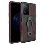 For Xiaomi Mi 11T / 11T Pro Armor Warrior Shockproof PC + TPU Protective Case(Brown)