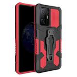 For Xiaomi Mi 11T / 11T Pro Armor Warrior Shockproof PC + TPU Protective Case(Red)