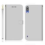 For Galaxy A10 / M10 Imitated Mirror Surface Horizontal Flip Leather Case with Holder & Card Slots & Wallet & Lanyard(Silver)