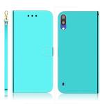 For Galaxy A10 / M10 Imitated Mirror Surface Horizontal Flip Leather Case with Holder & Card Slots & Wallet & Lanyard(Mint Green)