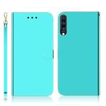 For Galaxy A70 Imitated Mirror Surface Horizontal Flip Leather Case with Holder & Card Slots & Wallet & Lanyard(Mint Green)