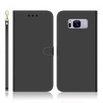 For Galaxy S8 Imitated Mirror Surface Horizontal Flip Leather Case with Holder & Card Slots & Wallet & Lanyard(Black)