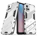 For vivo Y21 Punk Armor 2 in 1 PC + TPU Shockproof Case with Invisible Holder(White)