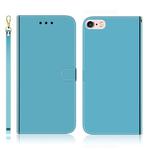 For iPhone 6 / 6s Imitated Mirror Surface Horizontal Flip Leather Case with Holder & Card Slots & Wallet & Lanyard(Blue)