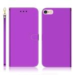 For iPhone 6 / 6s Imitated Mirror Surface Horizontal Flip Leather Case with Holder & Card Slots & Wallet & Lanyard(Purple)