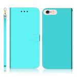 For iPhone 6 Plus / 6s Plus Imitated Mirror Surface Horizontal Flip Leather Case with Holder & Card Slots & Wallet & Lanyard(Mint Green)