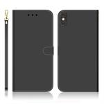 For iPhone X / XS Imitated Mirror Surface Horizontal Flip Leather Case with Holder & Card Slots & Wallet & Lanyard(Black)
