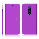 For Sony Xperia 1 Imitated Mirror Surface Horizontal Flip Leather Case with Holder & Card Slots & Wallet & Lanyard(Purple)