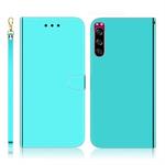 For Sony Xperia 5 Imitated Mirror Surface Horizontal Flip Leather Case with Holder & Card Slots & Wallet & Lanyard(Mint Green)