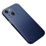 Carbon Fiber Texture Kevlar All-inclusive Shockproof Phone Protective Case For iPhone 13 mini(Sapphire Blue)