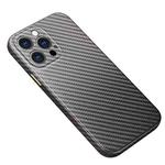 Carbon Fiber Texture Kevlar All-inclusive Shockproof Phone Protective Case For iPhone 13 Pro Max(Deep Space Grey)